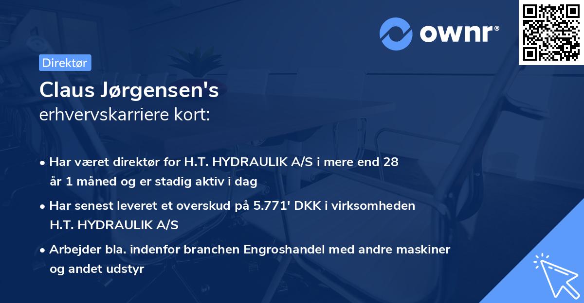 Claus Jørgensen's erhvervskarriere kort