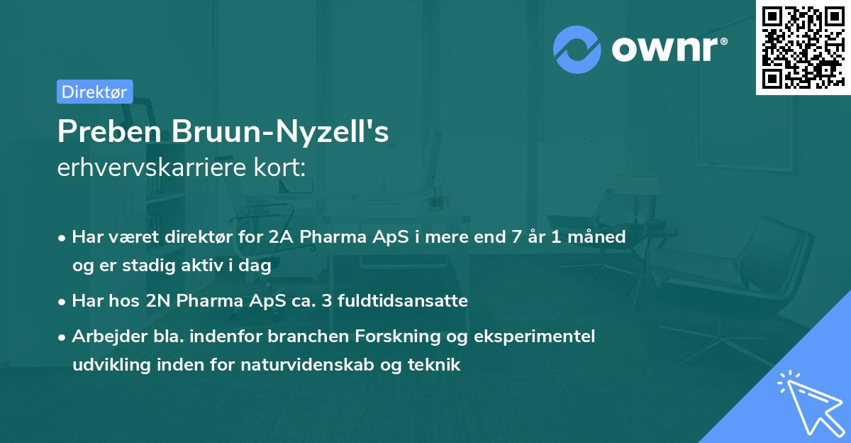 Preben Bruun-Nyzell's erhvervskarriere kort