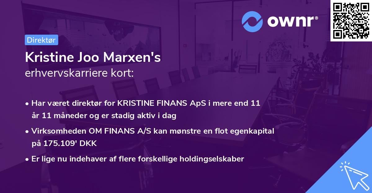 Kristine Joo Marxen's erhvervskarriere kort