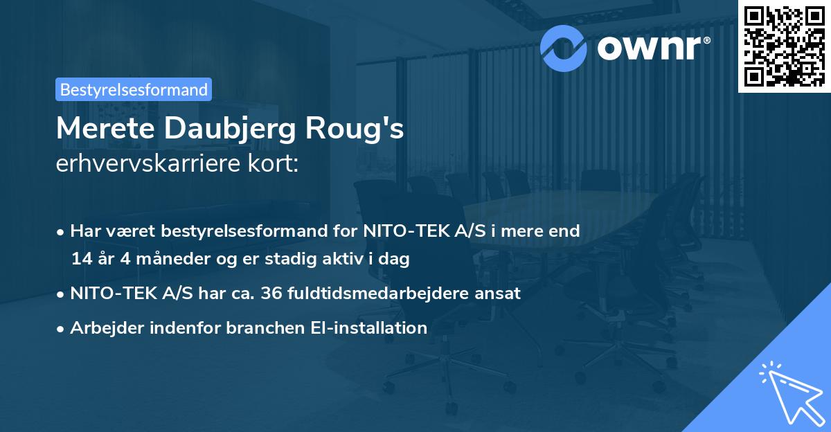 Merete Daubjerg Roug's erhvervskarriere kort