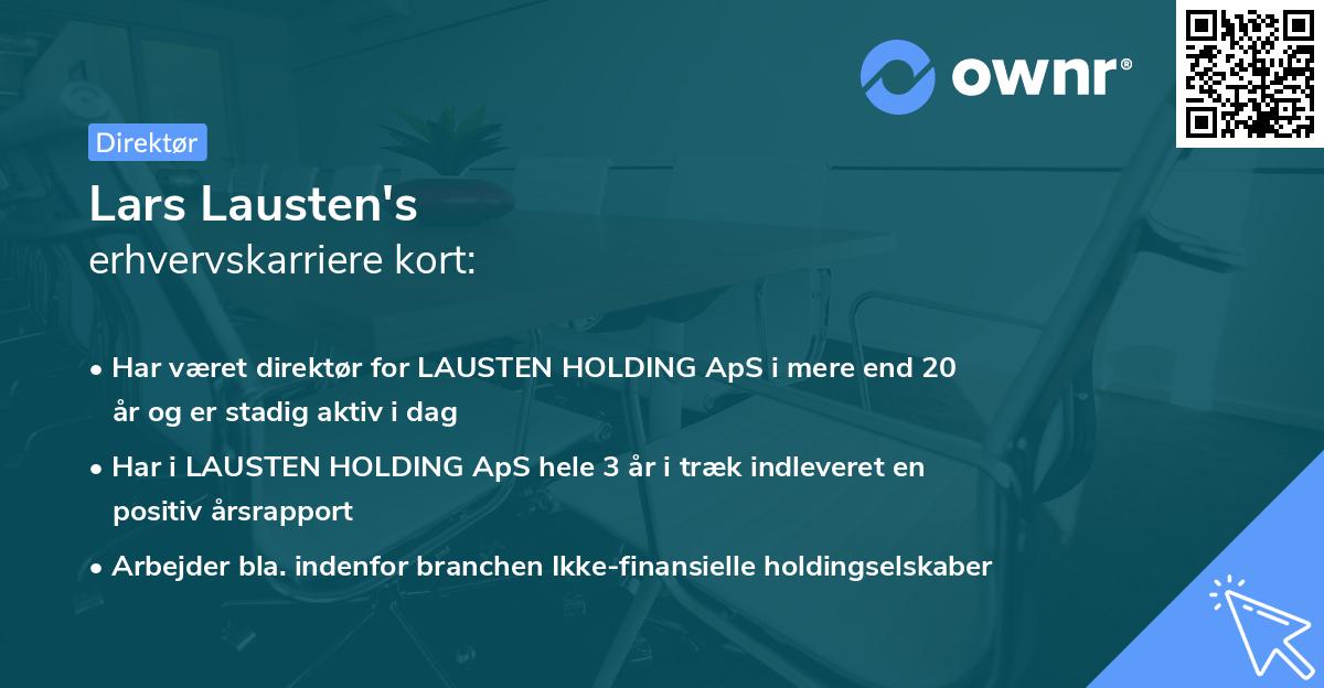 Lars Lausten's erhvervskarriere kort