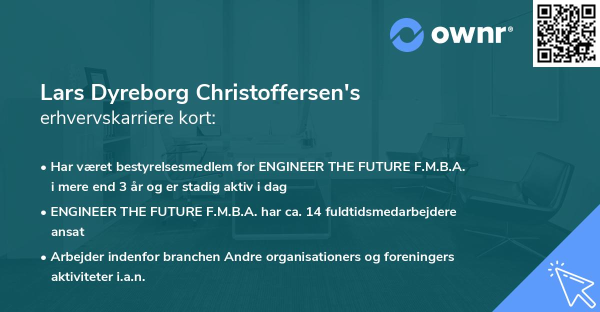 Lars Dyreborg Christoffersen's erhvervskarriere kort