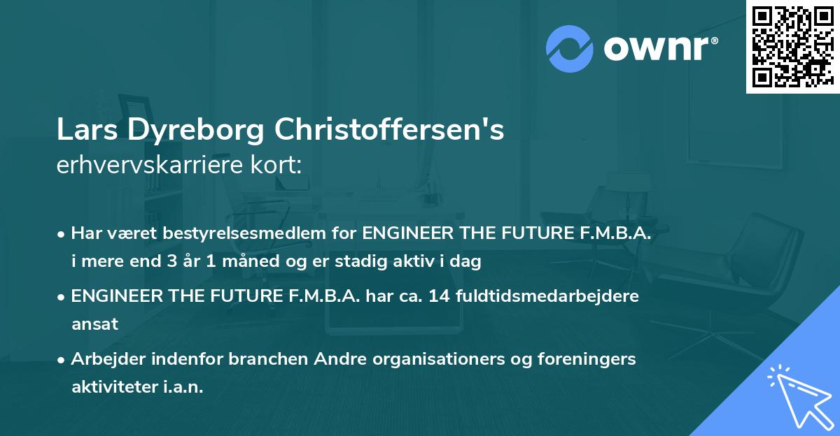 Lars Dyreborg Christoffersen's erhvervskarriere kort
