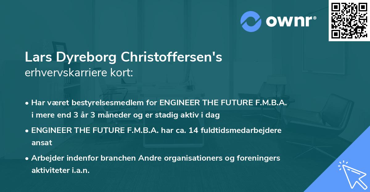 Lars Dyreborg Christoffersen's erhvervskarriere kort