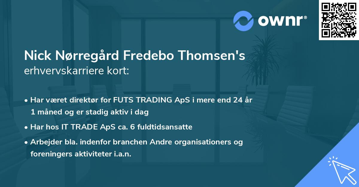 Nick Nørregård Fredebo Thomsen's erhvervskarriere kort