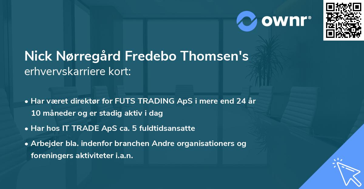Nick Nørregård Fredebo Thomsen's erhvervskarriere kort