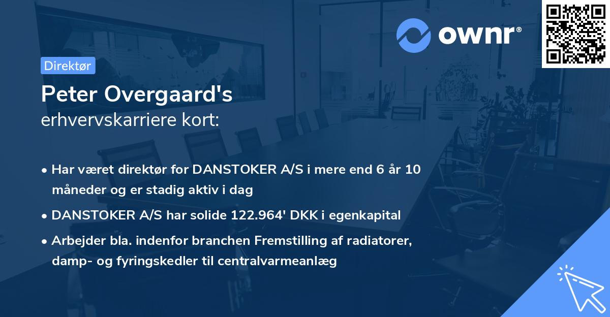 Peter Overgaard's erhvervskarriere kort