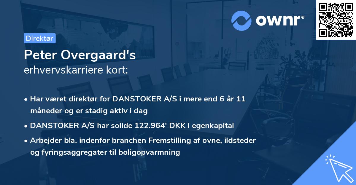 Peter Overgaard's erhvervskarriere kort