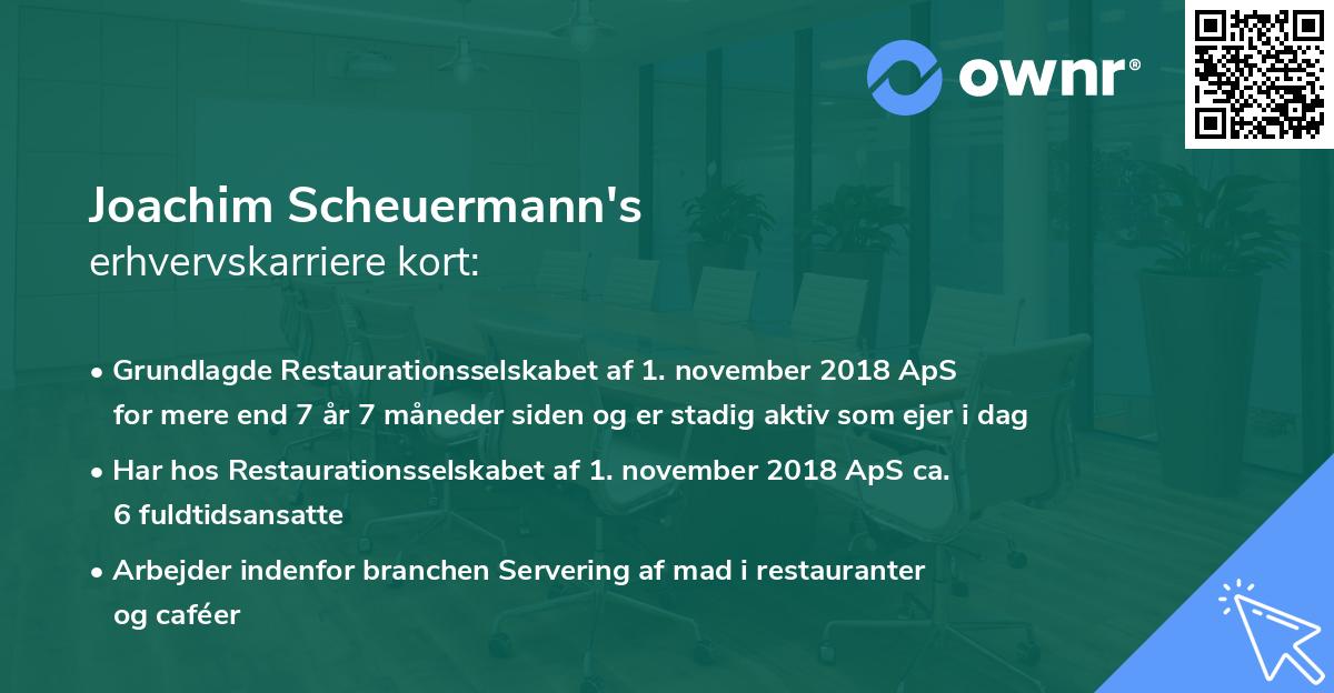 Joachim Scheuermann's erhvervskarriere kort