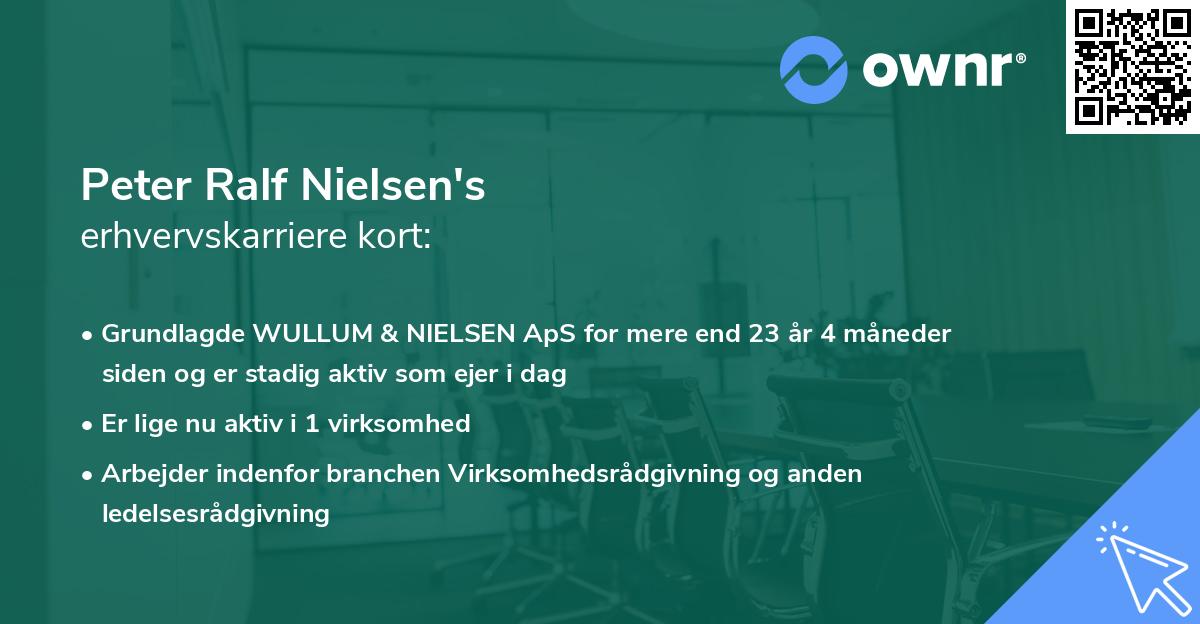 Peter Ralf Nielsen's erhvervskarriere kort
