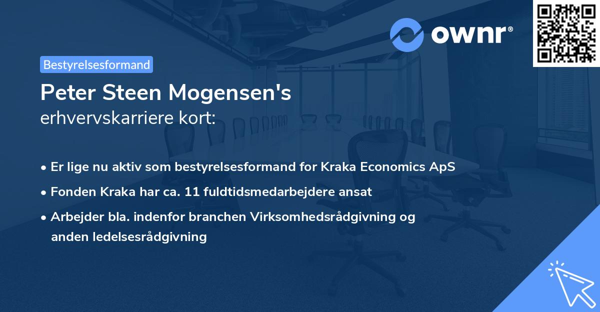 Peter Steen Mogensen's erhvervskarriere kort