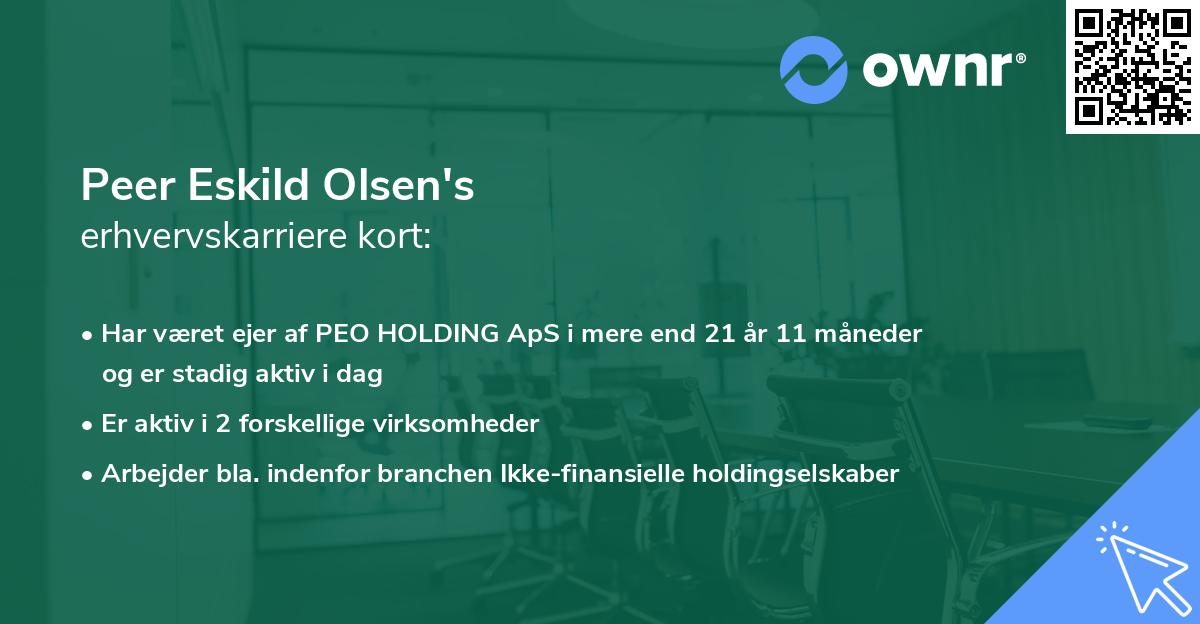 Peer Eskild Olsen's erhvervskarriere kort