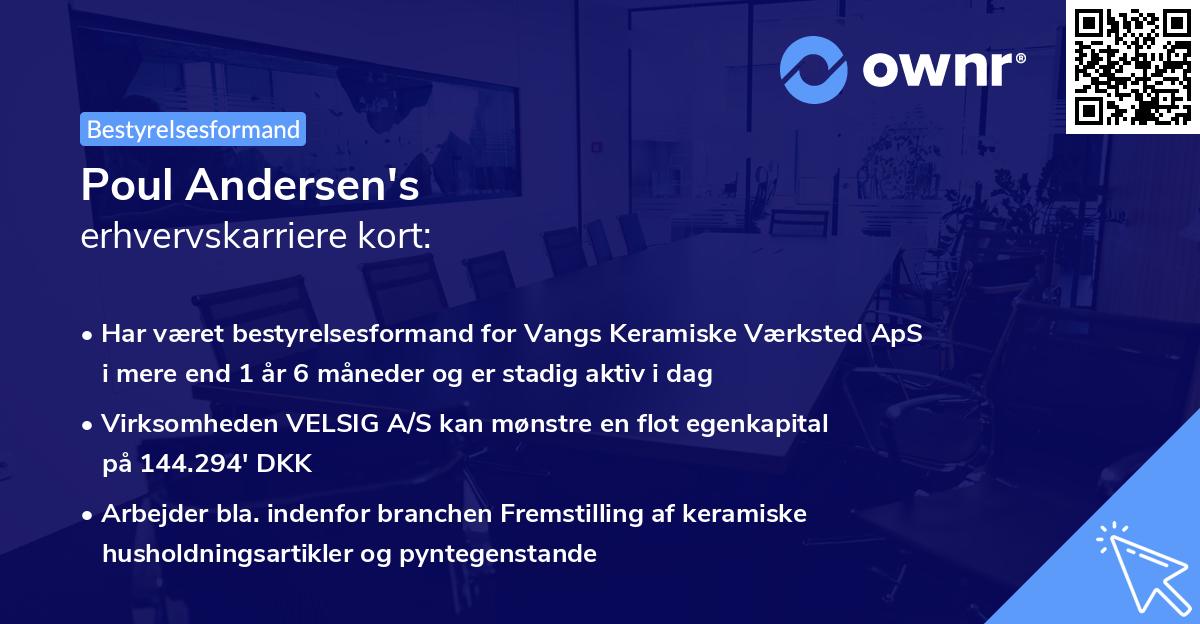 Poul Andersen's erhvervskarriere kort