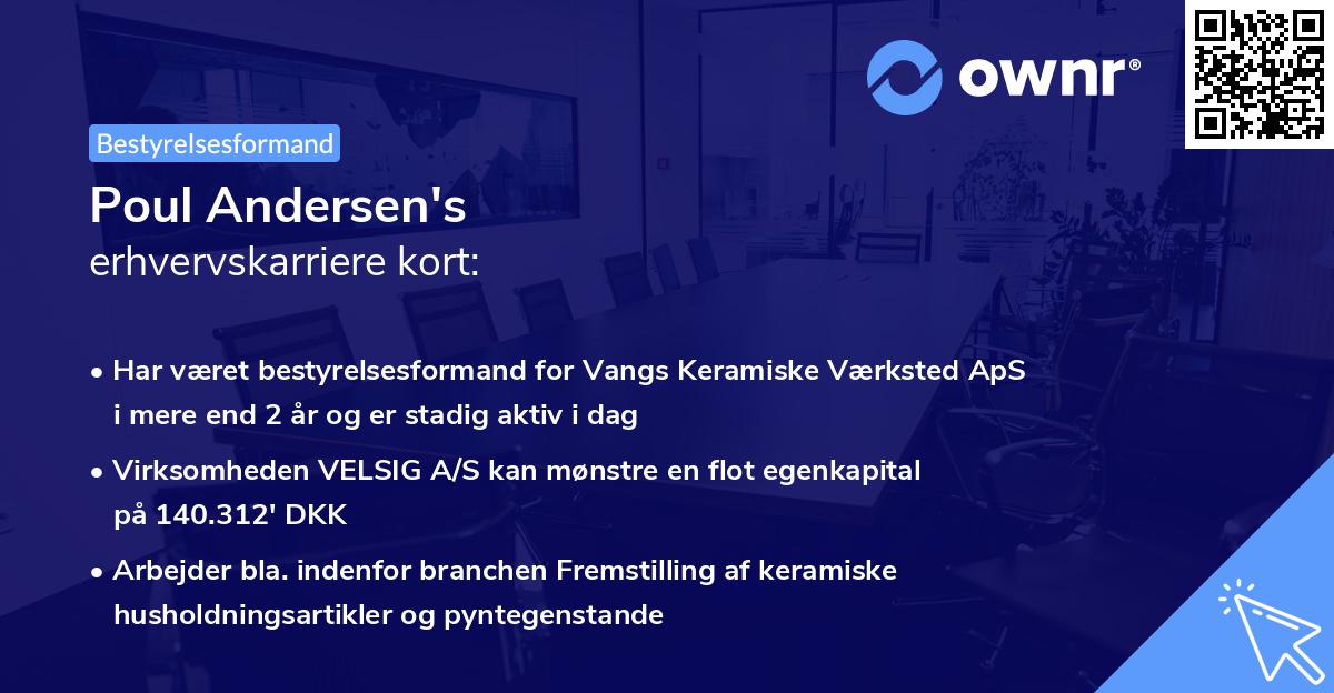 Poul Andersen's erhvervskarriere kort