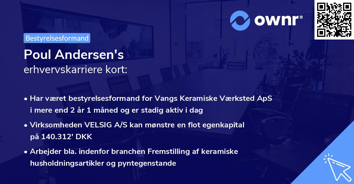 Poul Andersen's erhvervskarriere kort