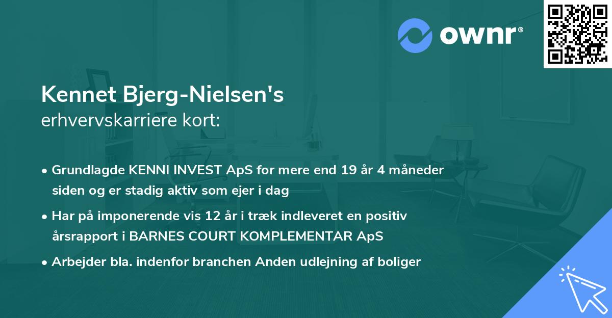 Kennet Bjerg-Nielsen's erhvervskarriere kort