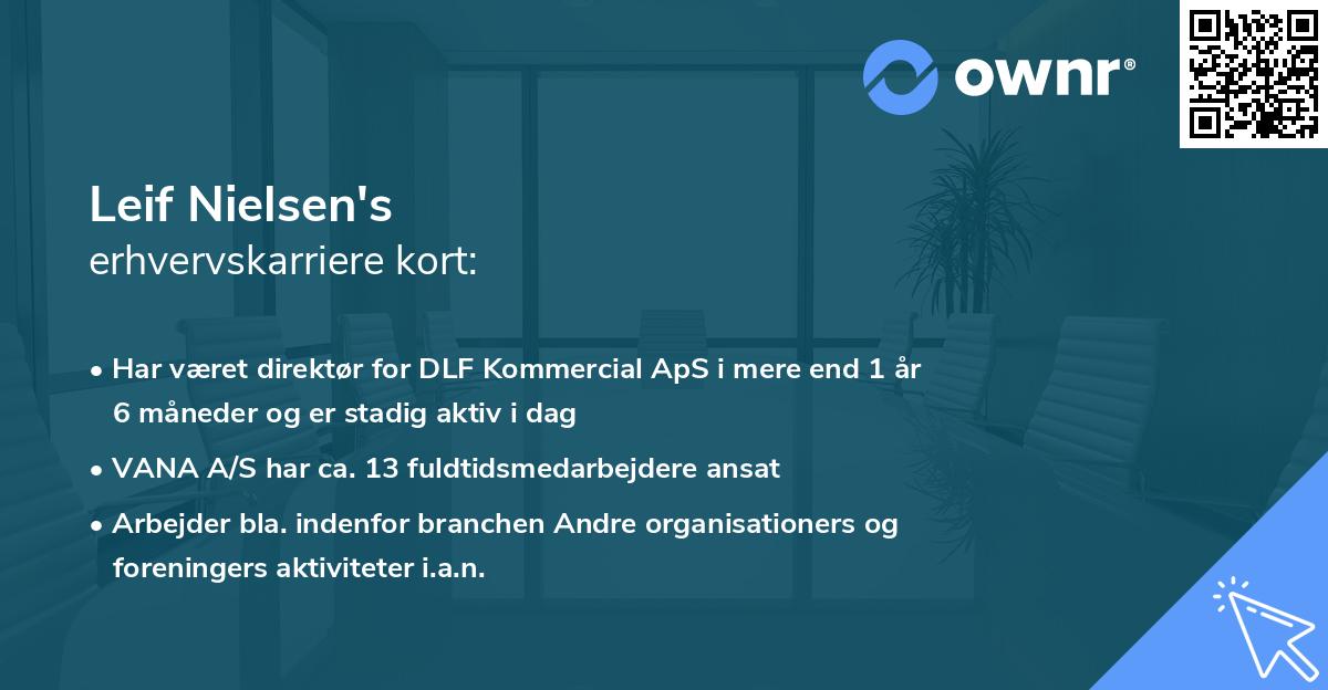 Leif Nielsen's erhvervskarriere kort