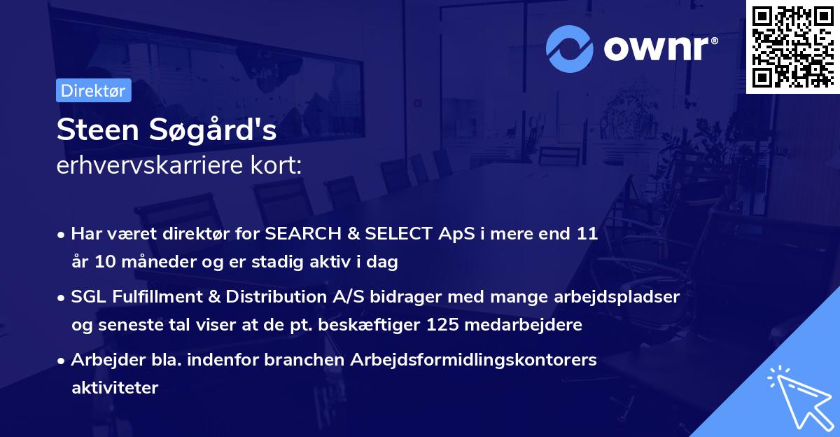 Steen Søgård's erhvervskarriere kort
