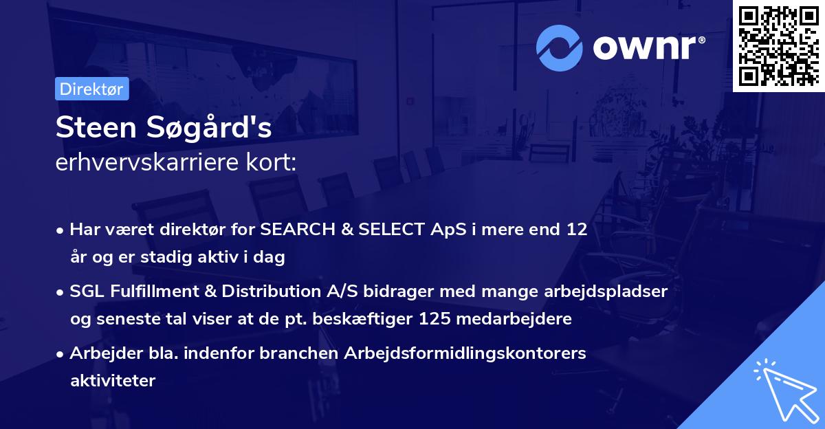 Steen Søgård's erhvervskarriere kort