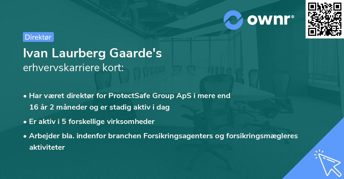 Ivan Laurberg Gaarde's erhvervskarriere kort