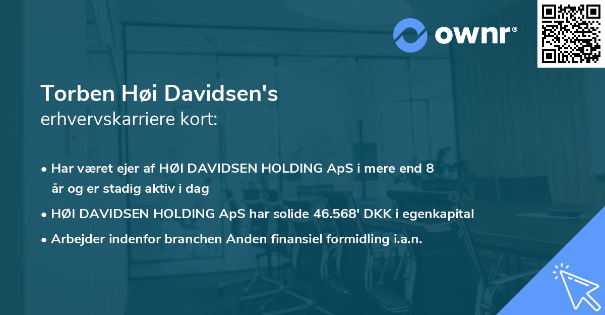 Torben Høi Davidsen's erhvervskarriere kort