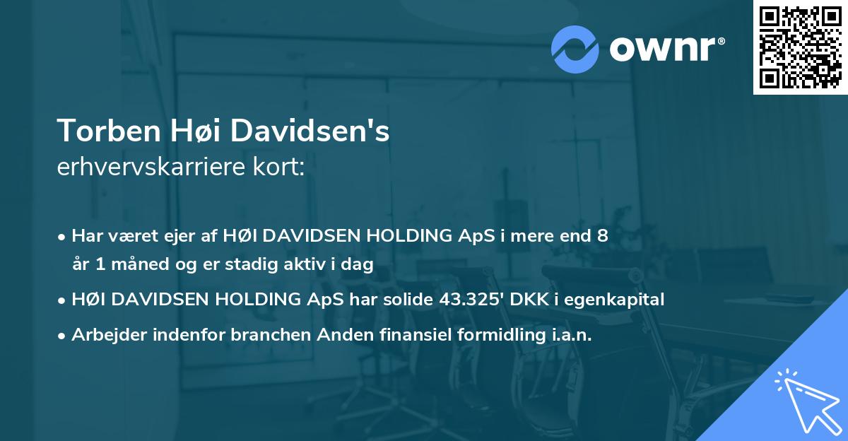 Torben Høi Davidsen's erhvervskarriere kort