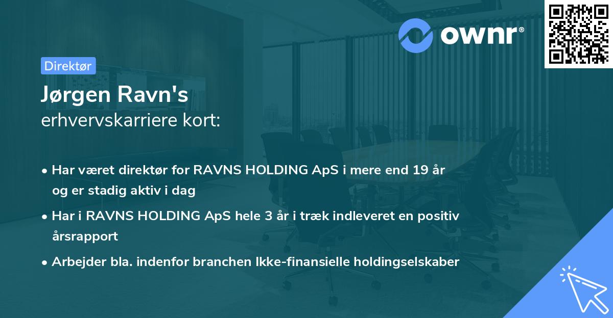 Jørgen Ravn's erhvervskarriere kort