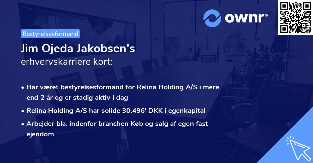Jim Ojeda Jakobsen's erhvervskarriere kort