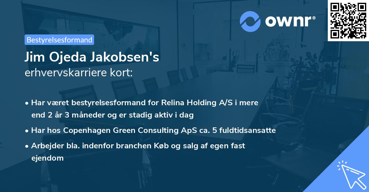 Jim Ojeda Jakobsen's erhvervskarriere kort