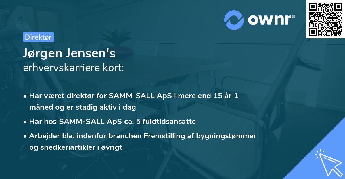 Jørgen Jensen's erhvervskarriere kort