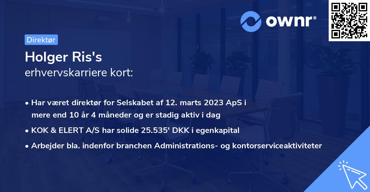 Holger Ris's erhvervskarriere kort