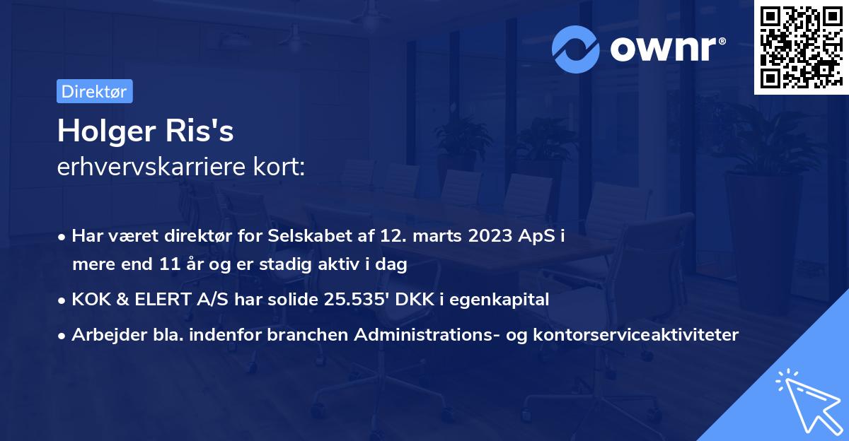 Holger Ris's erhvervskarriere kort