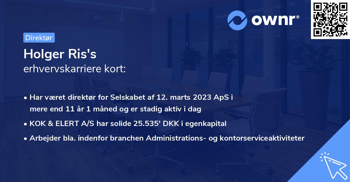 Holger Ris's erhvervskarriere kort
