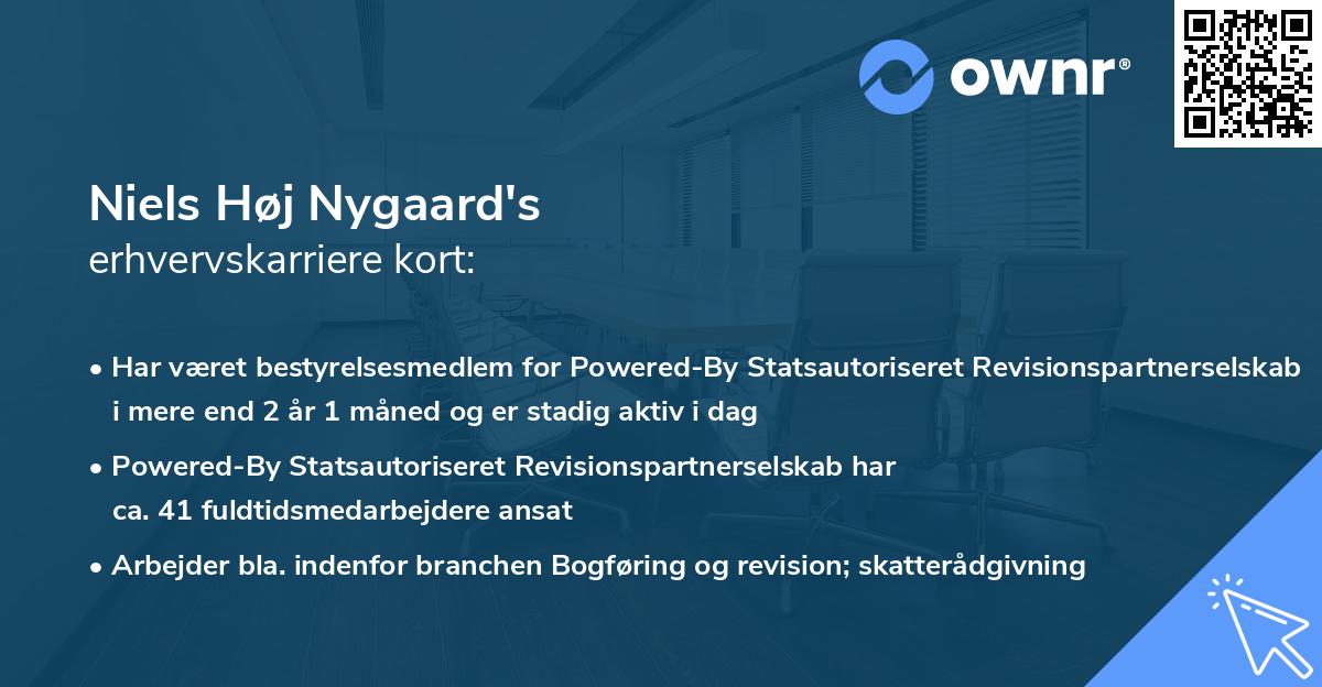 Niels Høj Nygaard's erhvervskarriere kort