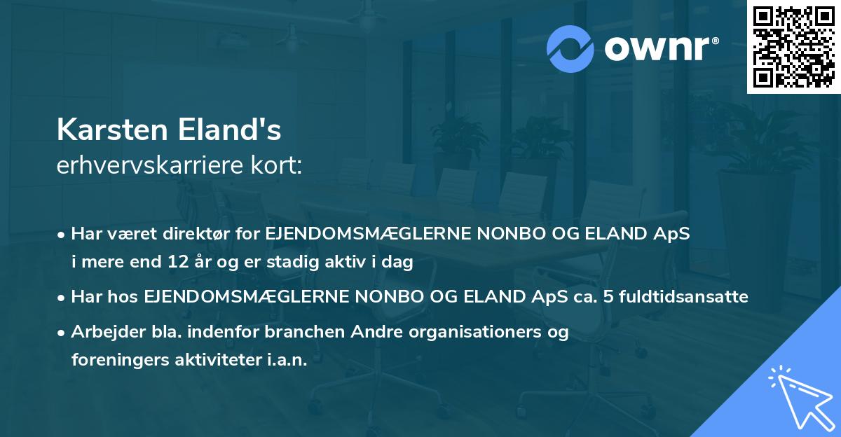 Karsten Eland's erhvervskarriere kort
