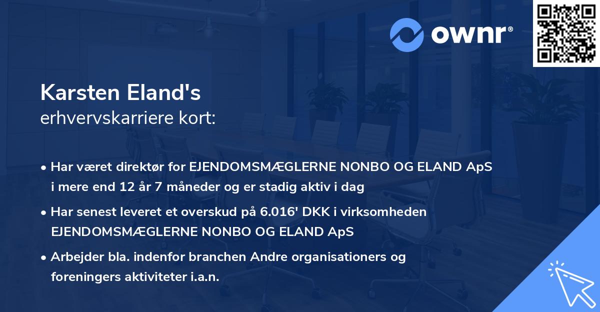 Karsten Eland's erhvervskarriere kort