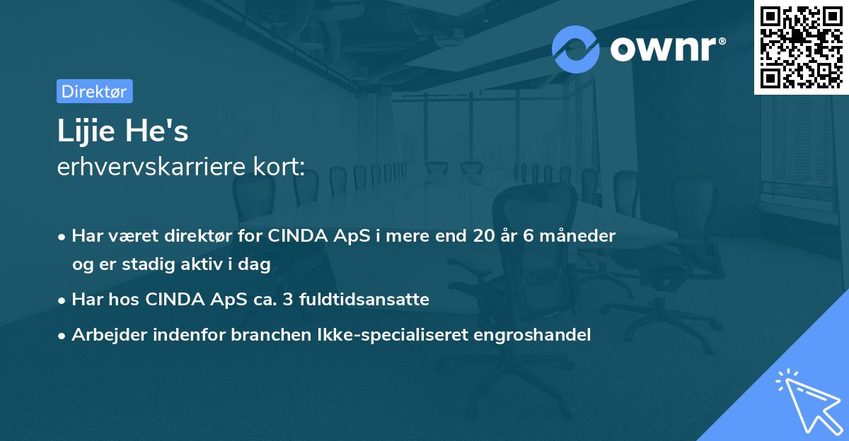 Lijie He's erhvervskarriere kort