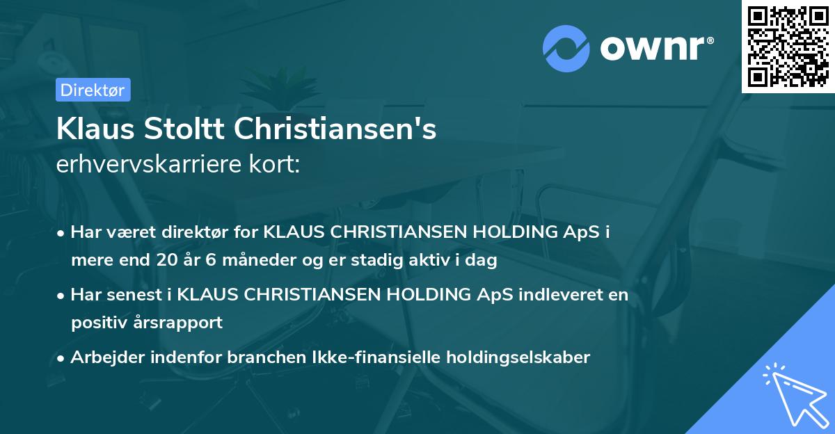 Klaus Stoltt Christiansen's erhvervskarriere kort
