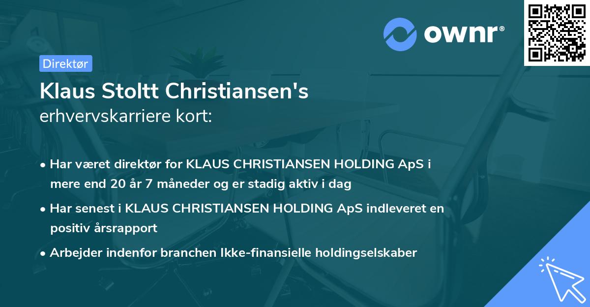 Klaus Stoltt Christiansen's erhvervskarriere kort
