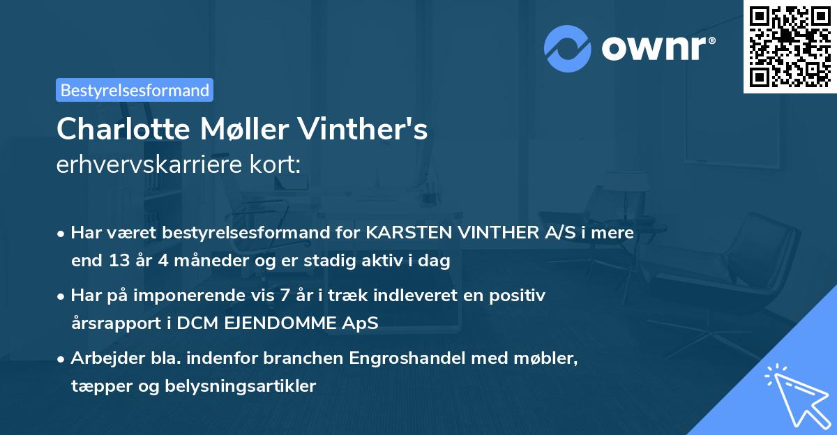 Charlotte Møller Vinther's erhvervskarriere kort