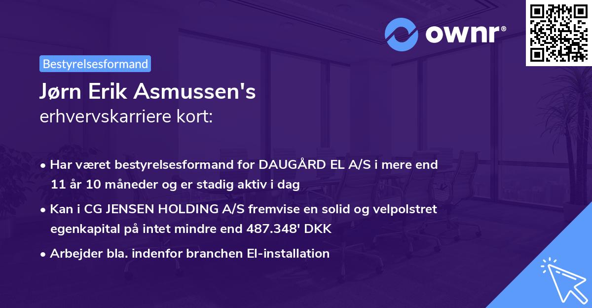 Jørn Erik Asmussen's erhvervskarriere kort