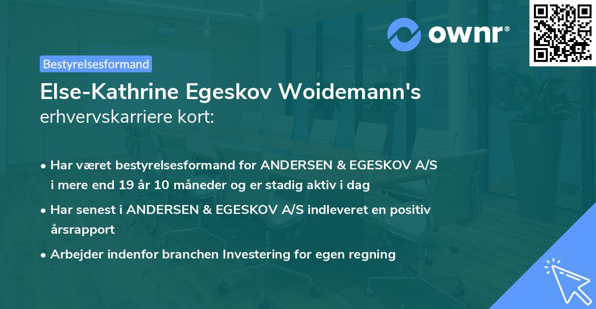 Else-Kathrine Egeskov Woidemann's erhvervskarriere kort