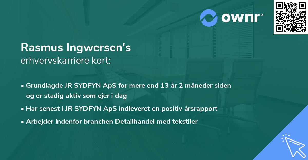 Rasmus Ingwersen's erhvervskarriere kort