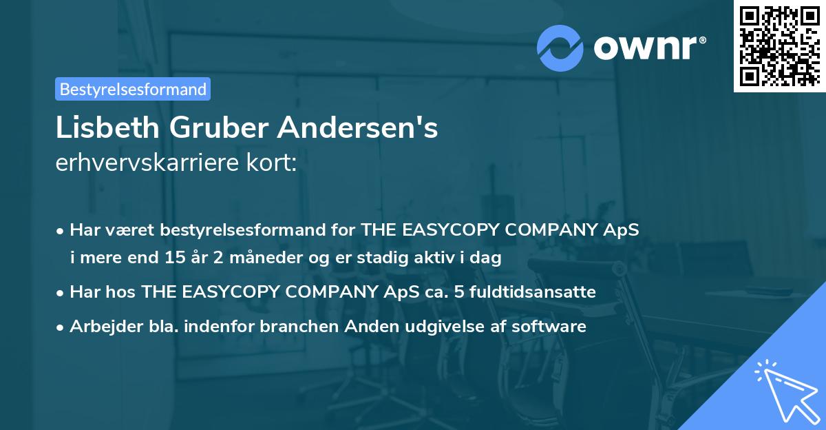 Lisbeth Gruber Andersen's erhvervskarriere kort
