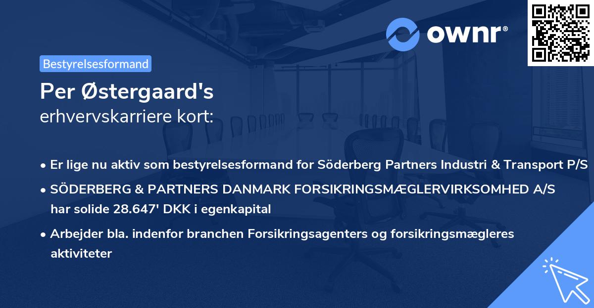 Per Østergaard's erhvervskarriere kort