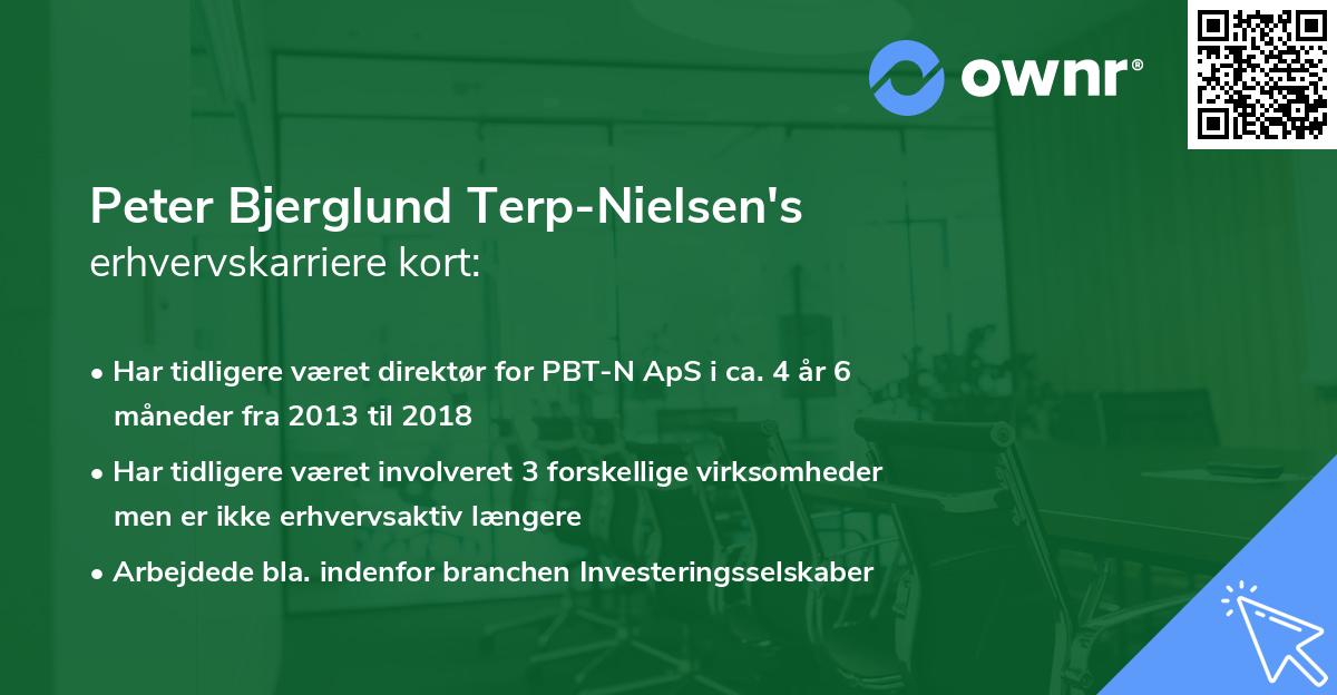 Peter Bjerglund Terp-Nielsen's erhvervskarriere kort
