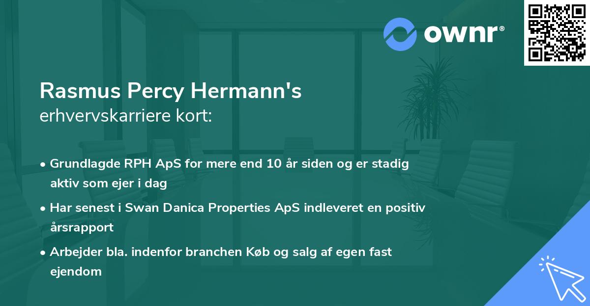 Rasmus Percy Hermann's erhvervskarriere kort