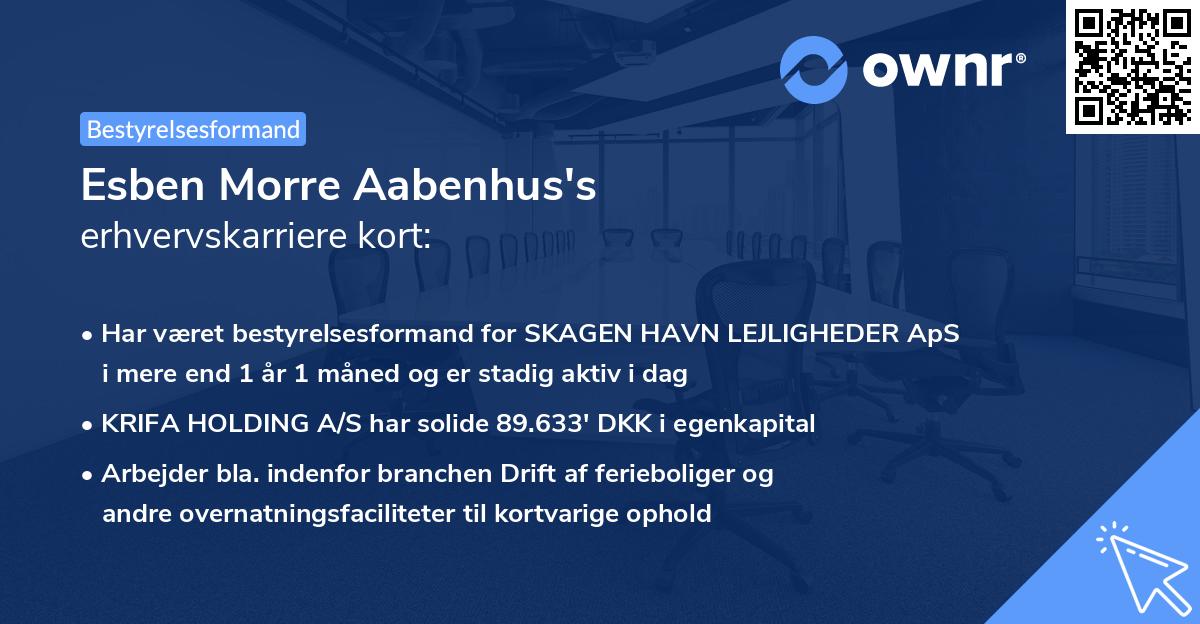 Esben Morre Aabenhus's erhvervskarriere kort