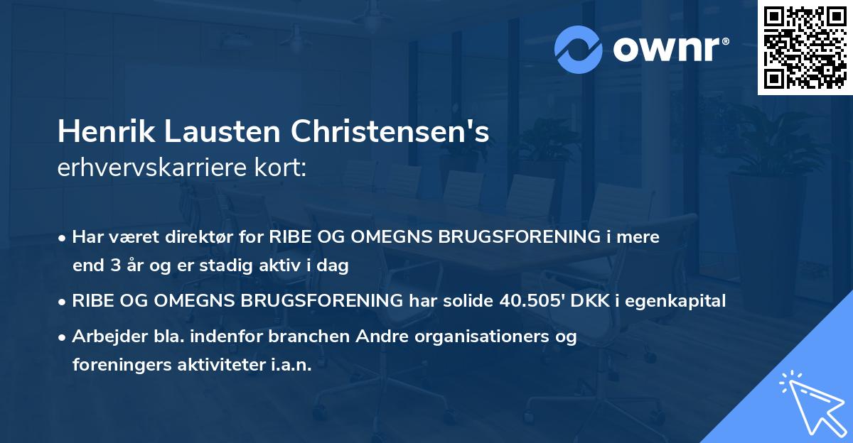 Henrik Lausten Christensen's erhvervskarriere kort
