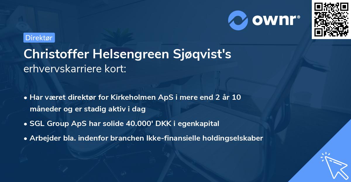 Christoffer Helsengreen Sjøqvist's erhvervskarriere kort